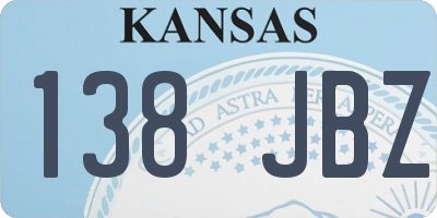 KS license plate 138JBZ