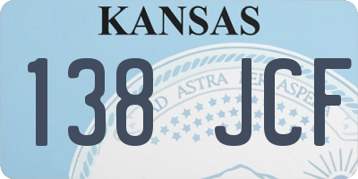 KS license plate 138JCF