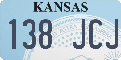 KS license plate 138JCJ