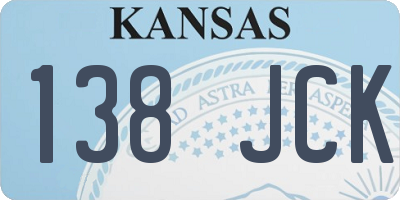 KS license plate 138JCK