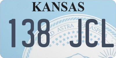 KS license plate 138JCL