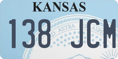 KS license plate 138JCM