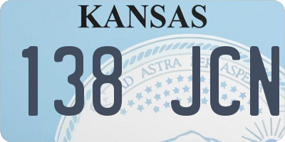KS license plate 138JCN