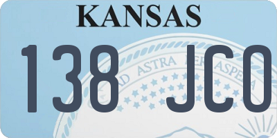 KS license plate 138JCO