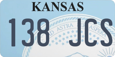 KS license plate 138JCS