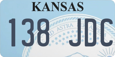 KS license plate 138JDC