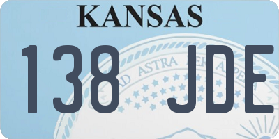 KS license plate 138JDE