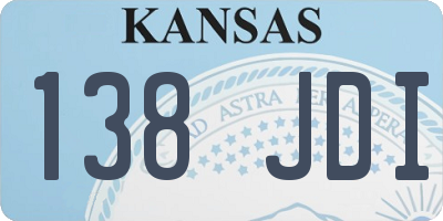 KS license plate 138JDI