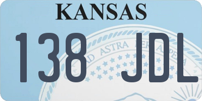KS license plate 138JDL