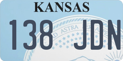 KS license plate 138JDN
