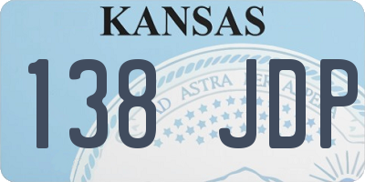 KS license plate 138JDP