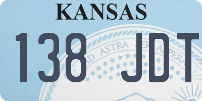 KS license plate 138JDT