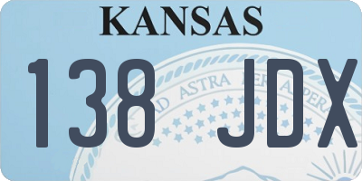 KS license plate 138JDX