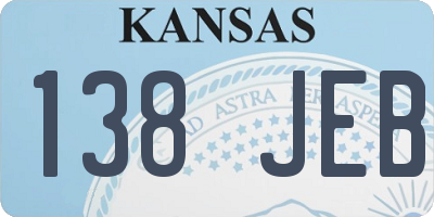 KS license plate 138JEB