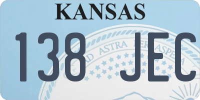 KS license plate 138JEC