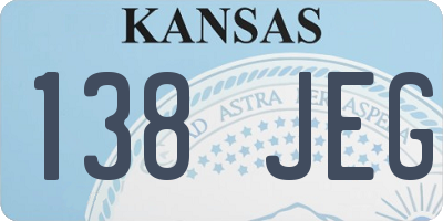 KS license plate 138JEG