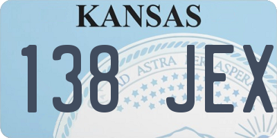 KS license plate 138JEX