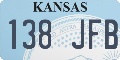 KS license plate 138JFB