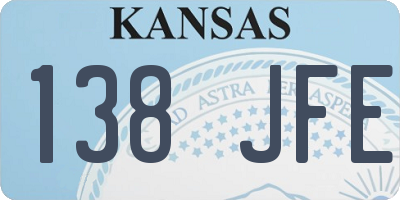 KS license plate 138JFE