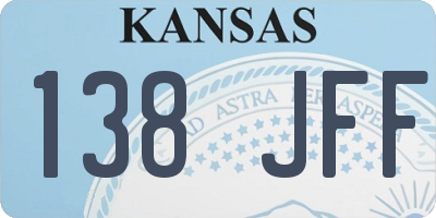 KS license plate 138JFF