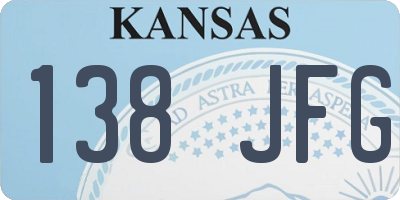 KS license plate 138JFG