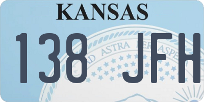 KS license plate 138JFH