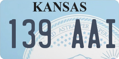 KS license plate 139AAI