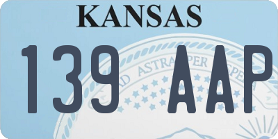KS license plate 139AAP