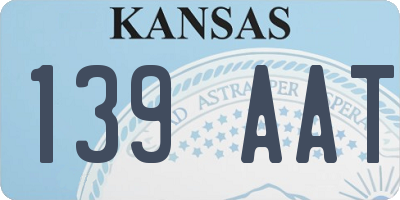 KS license plate 139AAT