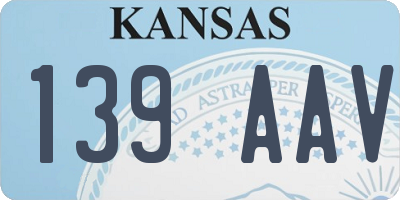 KS license plate 139AAV
