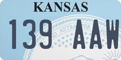 KS license plate 139AAW