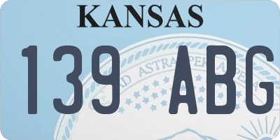 KS license plate 139ABG