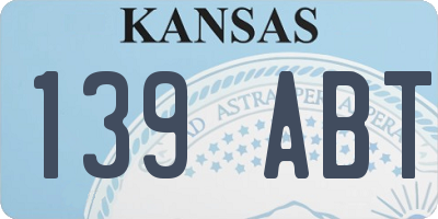 KS license plate 139ABT
