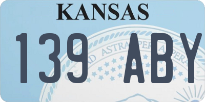 KS license plate 139ABY