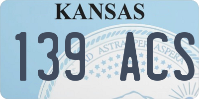KS license plate 139ACS