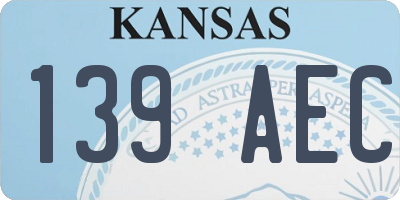 KS license plate 139AEC