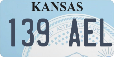 KS license plate 139AEL