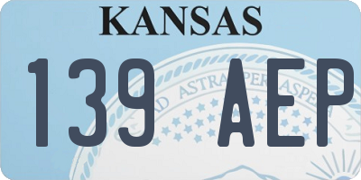 KS license plate 139AEP