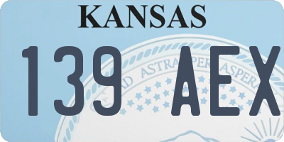 KS license plate 139AEX