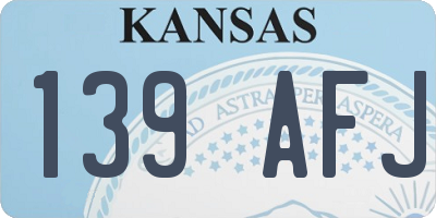 KS license plate 139AFJ