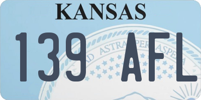 KS license plate 139AFL