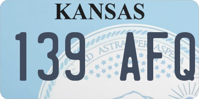 KS license plate 139AFQ