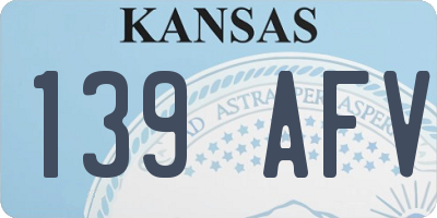 KS license plate 139AFV