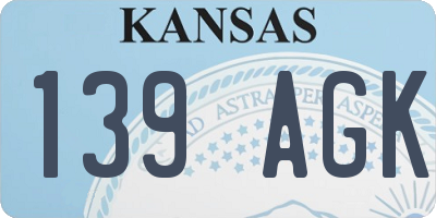 KS license plate 139AGK