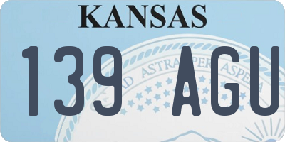 KS license plate 139AGU