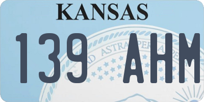 KS license plate 139AHM