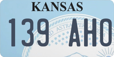 KS license plate 139AHO