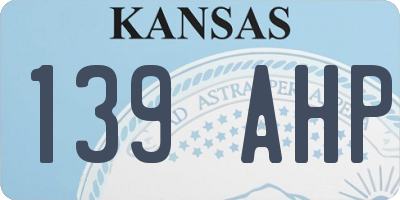 KS license plate 139AHP