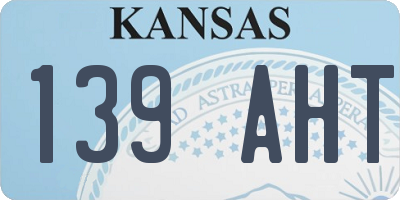 KS license plate 139AHT