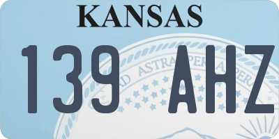 KS license plate 139AHZ
